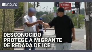 “Dios me puso para protegerlo”: hombre ayuda a vendedor ambulante para evitar que ICE lo detenga