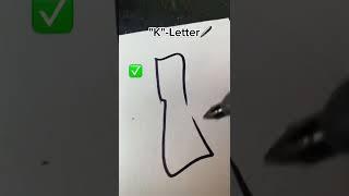 How to draw K graffiti #shorts