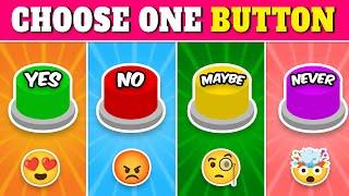 Choose One Button! YES or NO or MAYBE or NEVER Edition | Quiz Rainbow