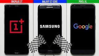 OnePlus 3T vs. Galaxy S7 Edge vs. Google Pixel XL Speed Test