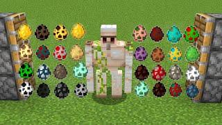 all spawn eggs + iron golem = ???