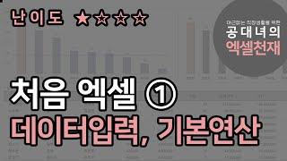 [ 엑셀이 처음이라면 필강 1 ] 데이터입력 & 기본연산