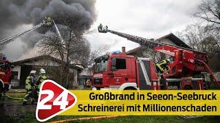 Großbrand in Seeo-Seebruck: Schreinerei zerstört - Millionenschaden