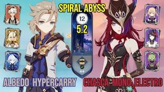 C2 Albedo Hypercarry + C1 Chasca Mono Electro | Spiral Abyss 5.2 | Genshin Impact