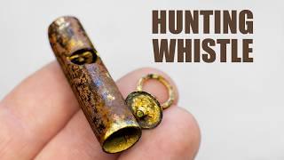 Old Broken Hunting Whistle Restoration. Perfect restoration