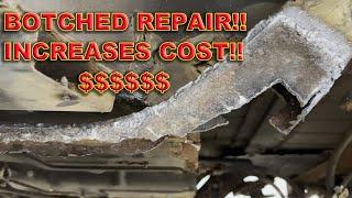 Jeep Frame Repair.....Botched Repairs Increase Cost $$$$