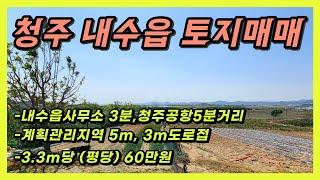 청주 내수읍 계획관리 5m 3m도로접 토지 매매