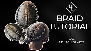 Full Two Braid Tutorial / with skinny Braids in between.