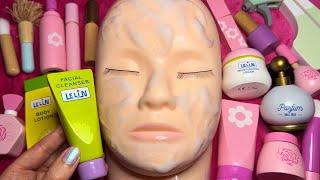 ASMR Wooden Skincare on Mannequin ️ It Really Applies!