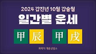 2024 갑진년 10월 갑술월 일간별 운세(설명란에 타임라인)