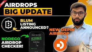 Blum Listing New Update | Nodego Airdrop Checker Live | New Testnet airdrop