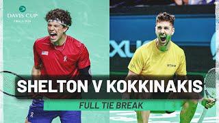 Ben Shelton v Thanasi Kokkinakis Full Third Set Tiebreak! | 2024 Davis Cup Finals