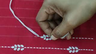 Hand embroidery nakshi kantha design stitch tutorial,নকশীকাঁথা নকশা