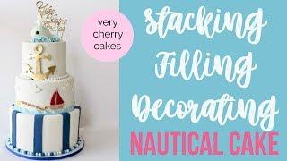 NAUTICAL CAKE TUTORIAL | GANACHE & SHARP EDGES | VERY CHERRY CAKES