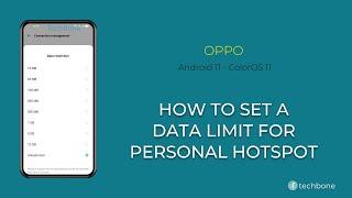 How to Set a Data limit for Personal Hotspot - Oppo [Android 11 - ColorOS 11]