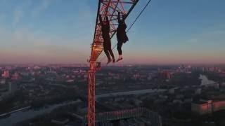 Outrageously Brave Roofers of Russia/Ukraine climb Moscow Skyscrapers!