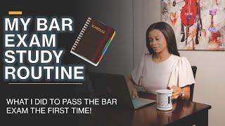 MY BAR EXAM STUDY ROUTINE | What I Did to Pass the Bar the First Time