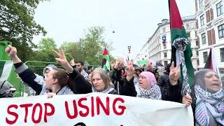 Demonstration in support of Palestine in Copenhagen, Denmark