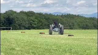 Little gray Fergie in action, tractor parade Czech Republic....Ferguson Tea20