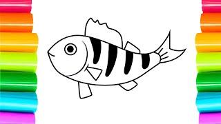 How to draw Fish | How to Draw a Fish Easy Step by Step | -#fish  #new #trending