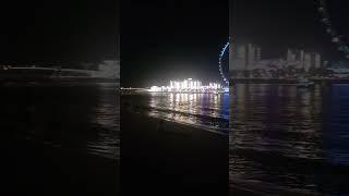 The dubai marina beach night view #youtubeshorts #shorts #dubailife #dubai #marina