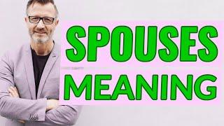 Spouses | Definition of spouses 