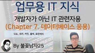 개발자가 아닌 IT 관련자를 위한 업무용 IT 지식 (시리즈 7 데이터베이스 응용 _SQL, 쿼리, 커밋, 롤백, 표현해석)