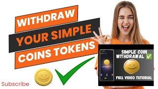 SIMPLE COIN TOKENS WITHDRAWAL, STEP BY STEP GUIDE TO WITHDRAW AIRDROP #simplecoin #airdrop #update