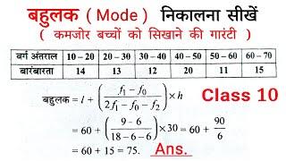 बहुलक कैसे ज्ञात करते हैं | bahulak kaise nikalte hain class 10th ncert maths | mode | all ganit