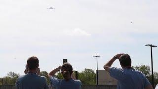 Whiteman AFB B-2 stealth bomber, A-10 and T-38 jet fly over