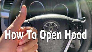 Toyota Highlander – How to open hood