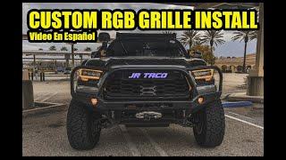 NEW Toyota Tacoma CUSTOM RGB TRD v2 Pro Grill - How to Install and Wire | Video En Español