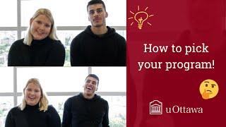 Picking your program | uOttawa Future