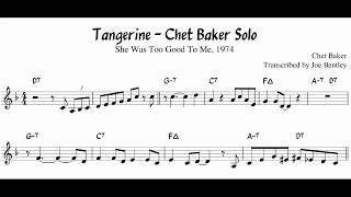 Chet Baker - Tangerine transcription