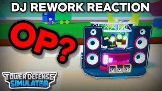 My REACTION To The New DJ Rework Update In TDS! || Tower Defense Simulator (ROBLOX)