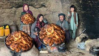 Baking  homemade Cookies  an authentic and local taste from  nature | Village Life of Afghanistan