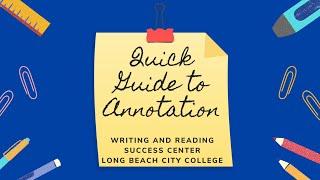 Quick Guide Annotations