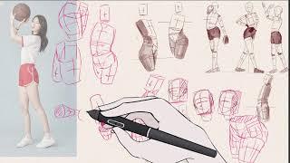 DAY 51 | Figure Drawing Practice | Gesture drawing | Drawing live | Draw with me |