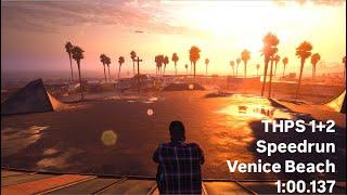 Tony Hawk's Pro Skater 1 + 2 - Speedrun - Venice Beach -1:00.137 (PS5) (No Mods)