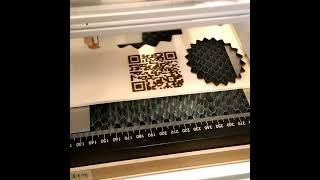 erstes Mal QR Code auf dem CNC Laser