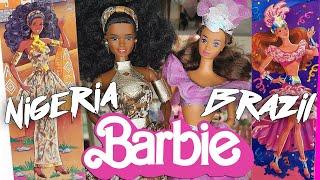 vintage 80s/90s barbie dolls of the world nigeria & brazil unboxing 