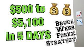 $500 - $5,100 in 1 Forex Trading week Using Bruce's Strategy (Bruce's Price Predictor)