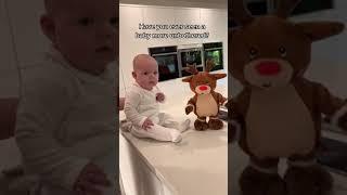 My baby hates Christmas (especially Rudolph the Red Nosed Reindeer) | #shorts