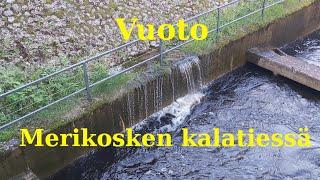 Leak in fissladder stucture at Merikoski hydropower plant