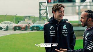 Lewis Hamilton, George Russell and Toto Wolff race around Silverstone! 