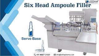 Six Head Ampoule Filling Machine, 6 Head Ampoule Filler