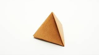 Single sheet origami Tetrahedron (Shuzo Fujimoto)