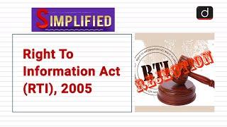 Right To Information Act (RTI), 2005: Simplified