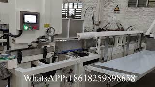 Automatic band saw cutting machine for fluffy toilet tissue paper #papercuttingmachine