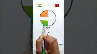  Indian flag drawing/independanc day #shorts